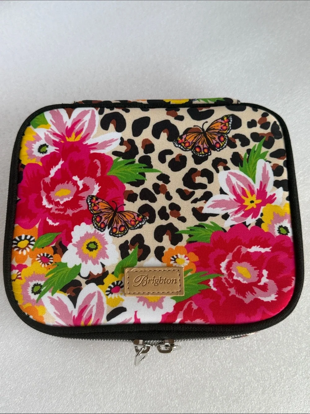 BRIGHTON Butterfly Garden Travel Jewelry Case / Jewelry Organizer